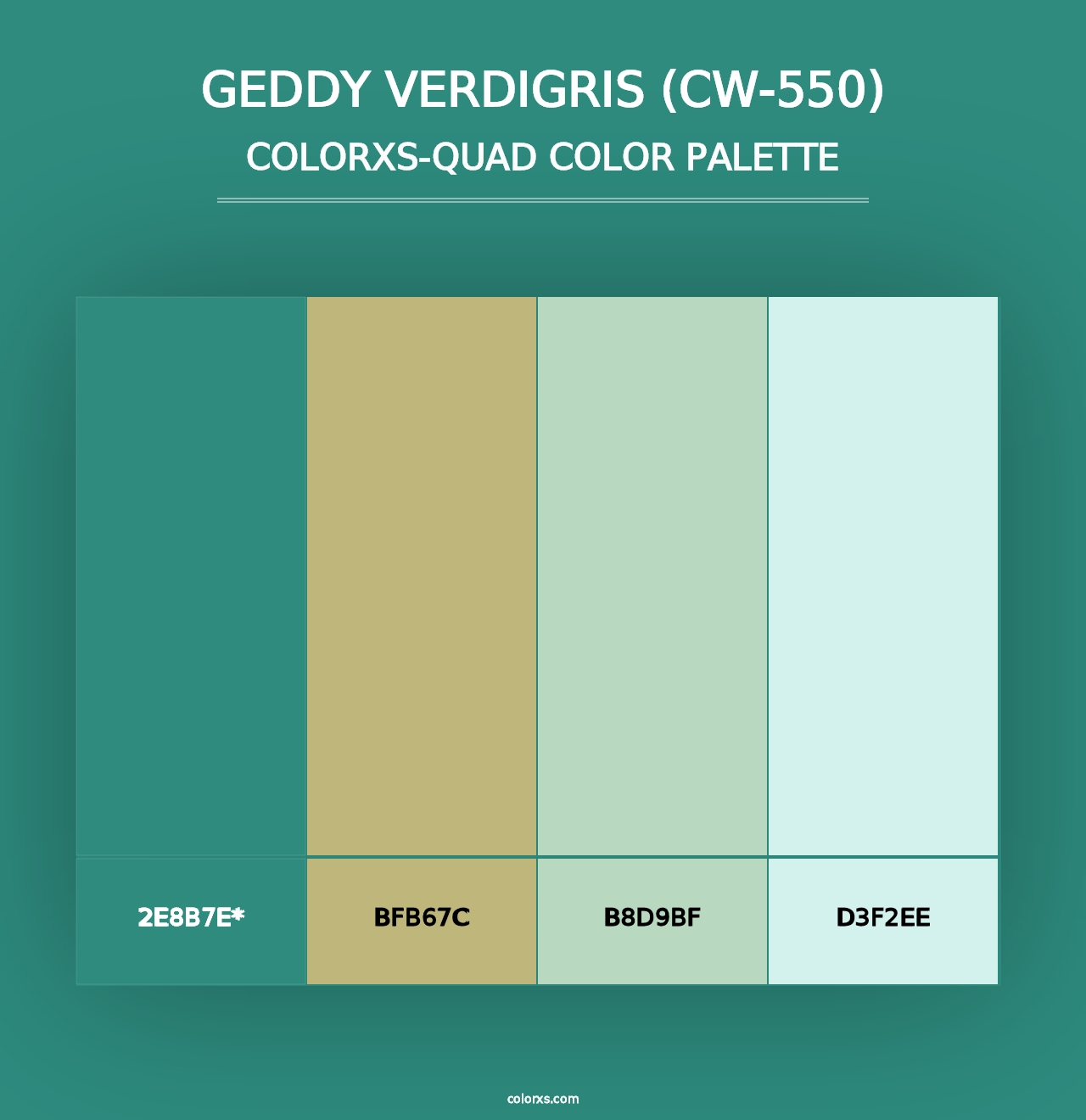 Geddy Verdigris (CW-550) - Colorxs Quad Palette