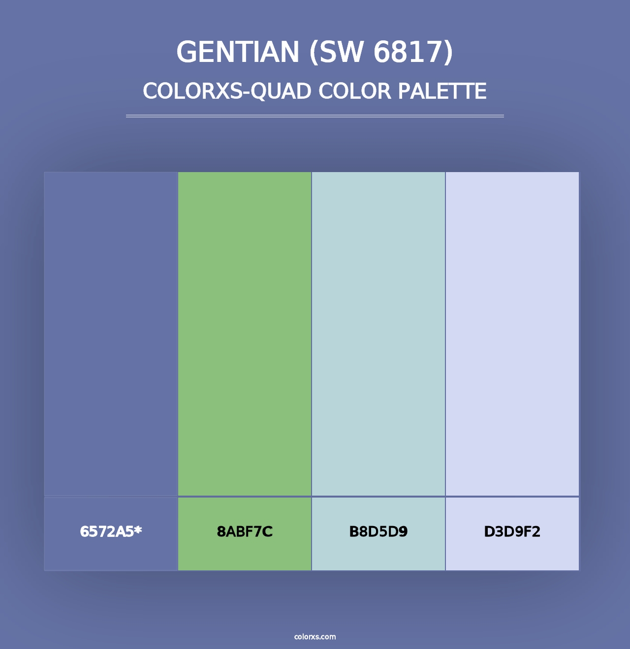 Gentian (SW 6817) - Colorxs Quad Palette