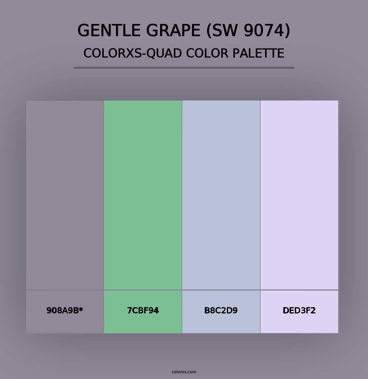 Gentle Grape (SW 9074) - Colorxs Quad Palette