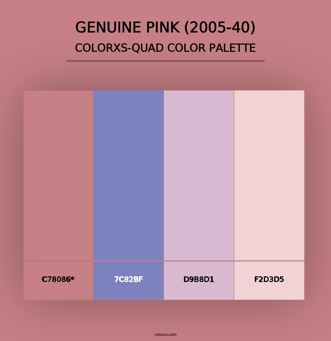 Genuine Pink (2005-40) - Colorxs Quad Palette