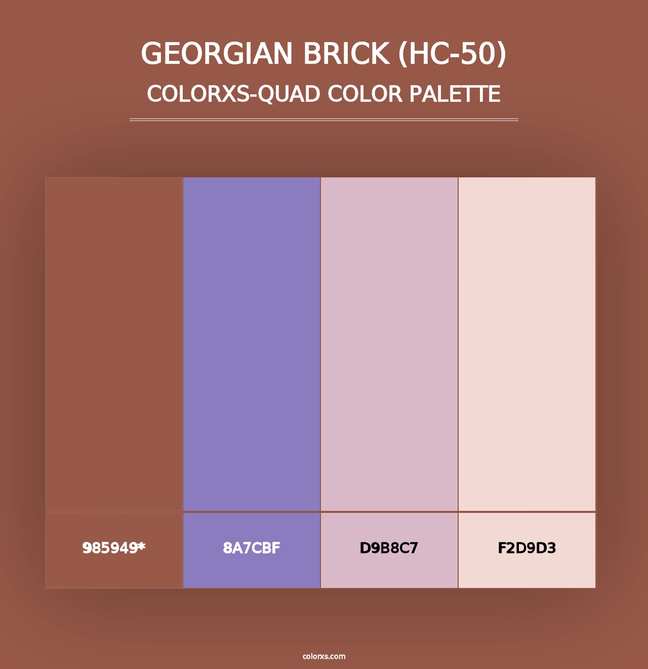 Georgian Brick (HC-50) - Colorxs Quad Palette