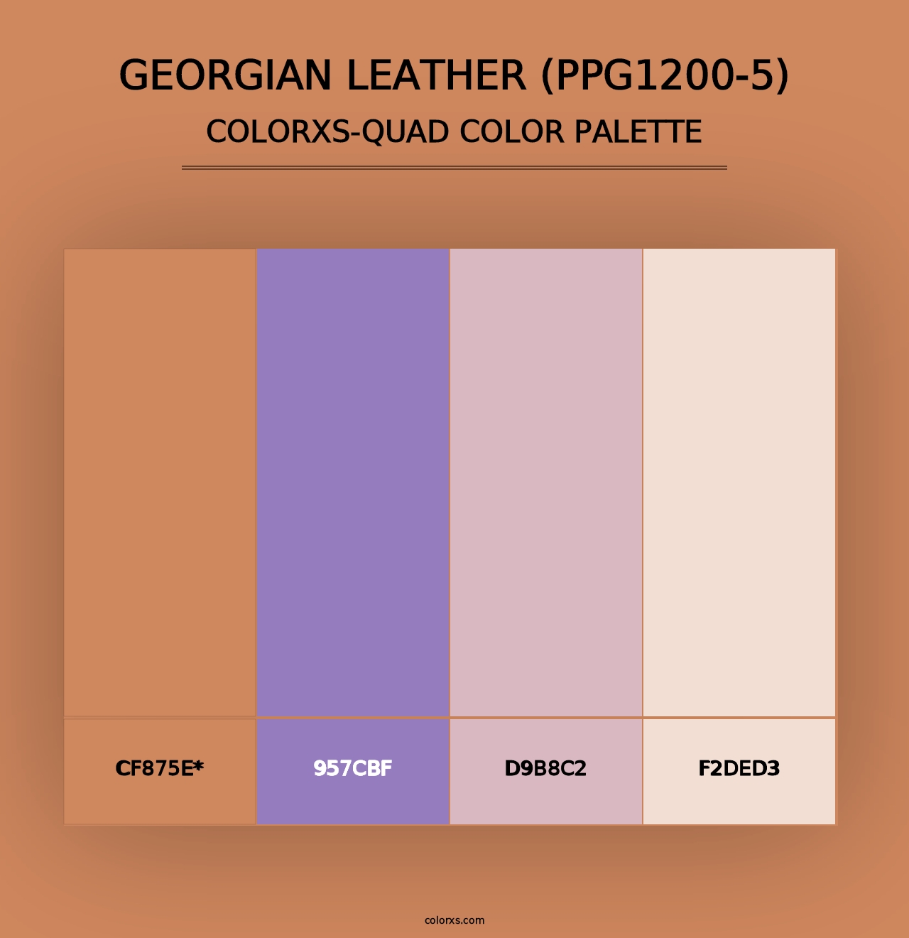 Georgian Leather (PPG1200-5) - Colorxs Quad Palette