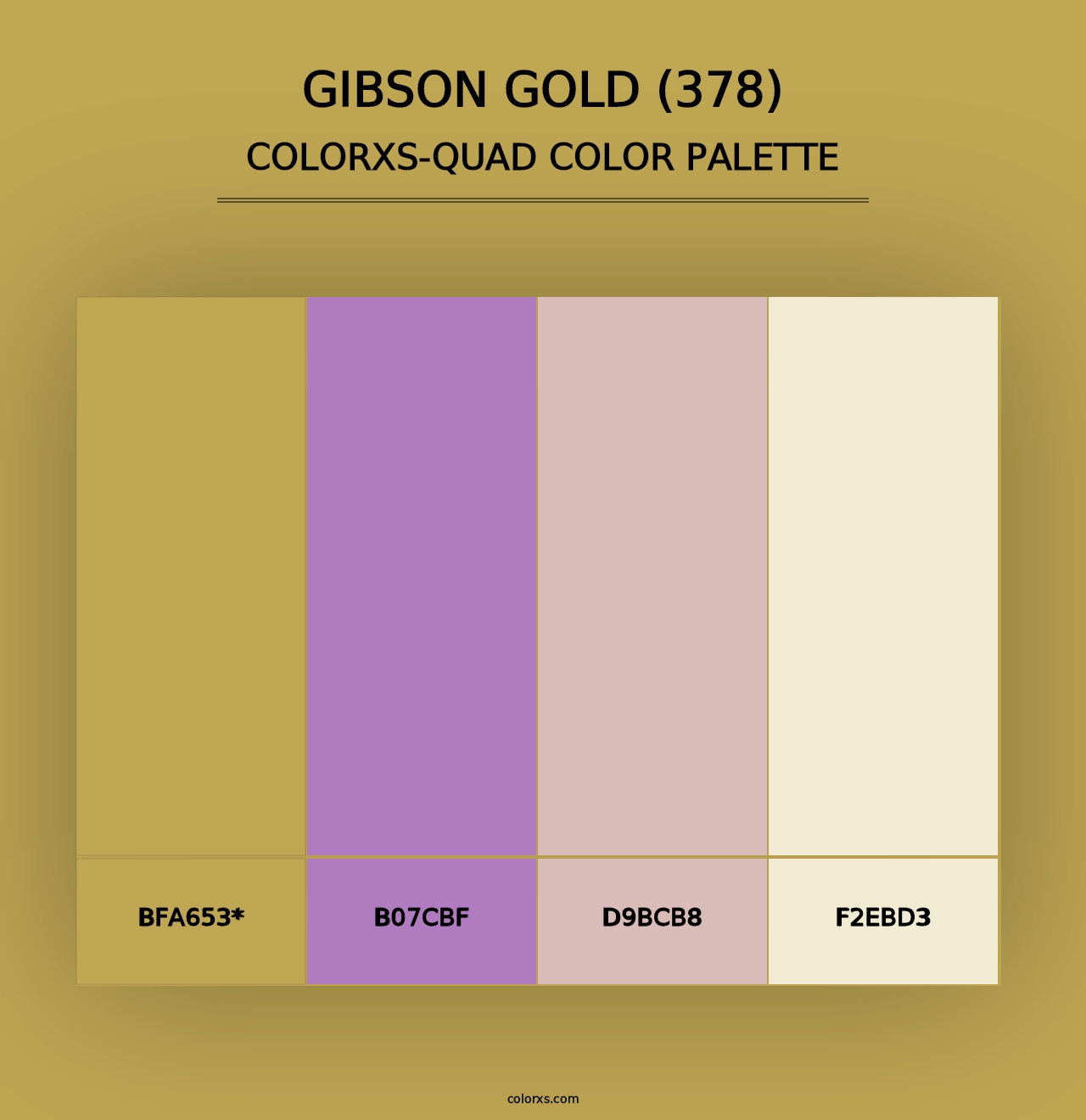 Gibson Gold (378) - Colorxs Quad Palette