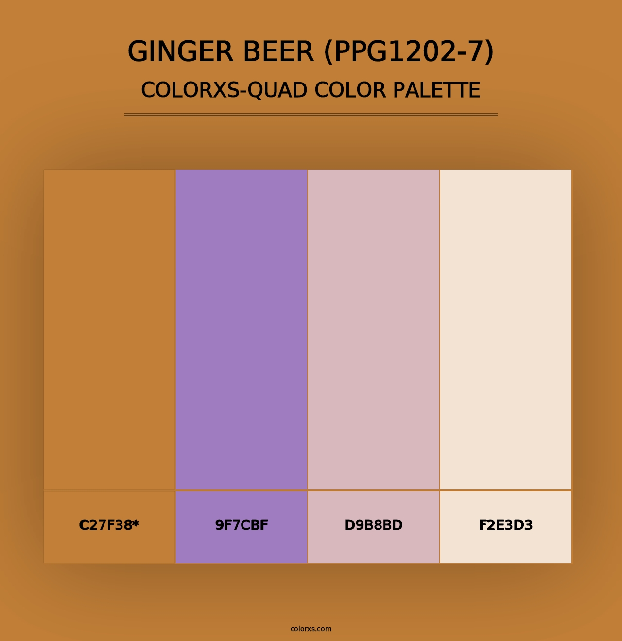 Ginger Beer (PPG1202-7) - Colorxs Quad Palette