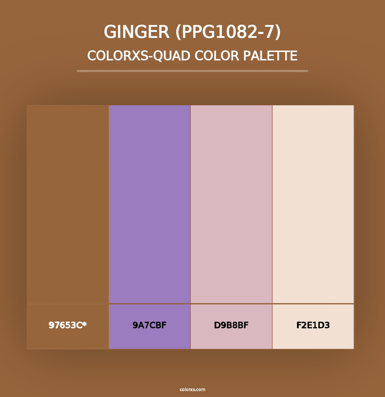 Ginger (PPG1082-7) - Colorxs Quad Palette