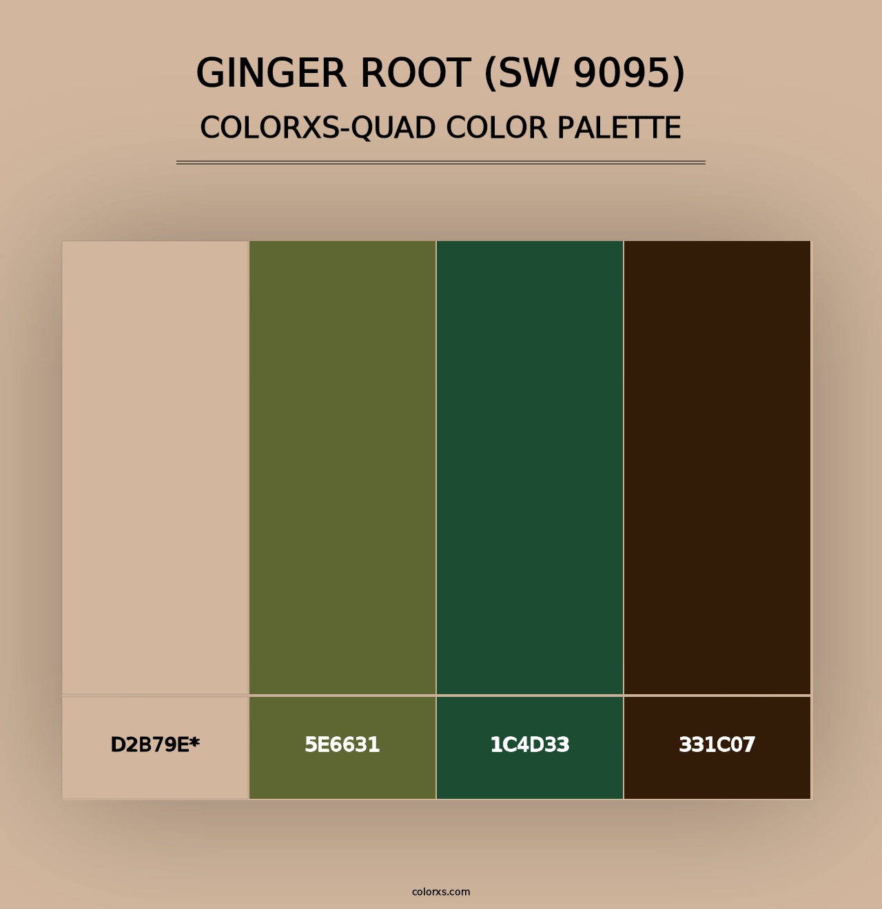 Ginger Root (SW 9095) - Colorxs Quad Palette