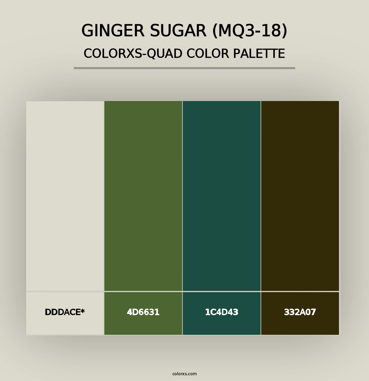 Ginger Sugar (MQ3-18) - Colorxs Quad Palette