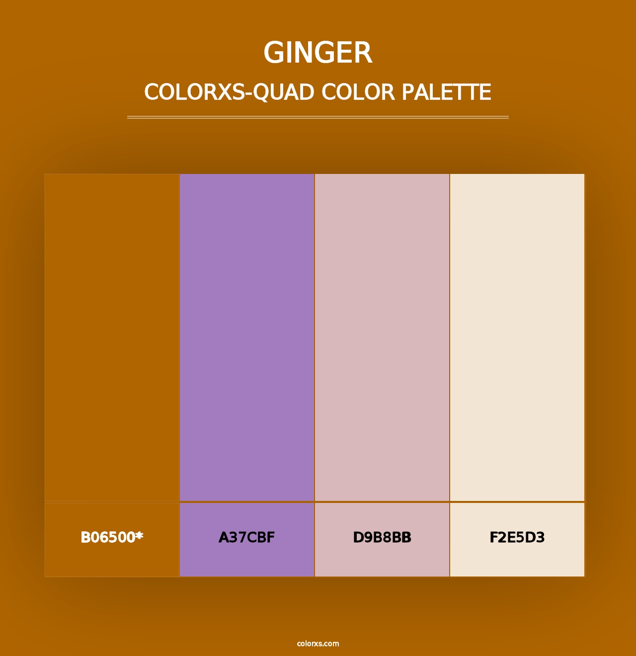 Ginger - Colorxs Quad Palette