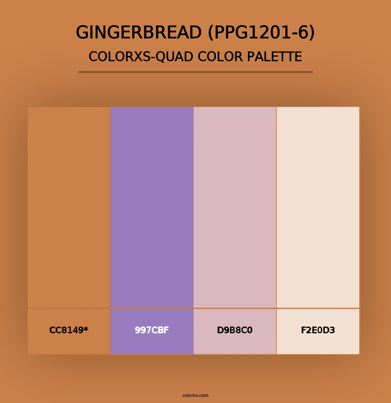 Gingerbread (PPG1201-6) - Colorxs Quad Palette