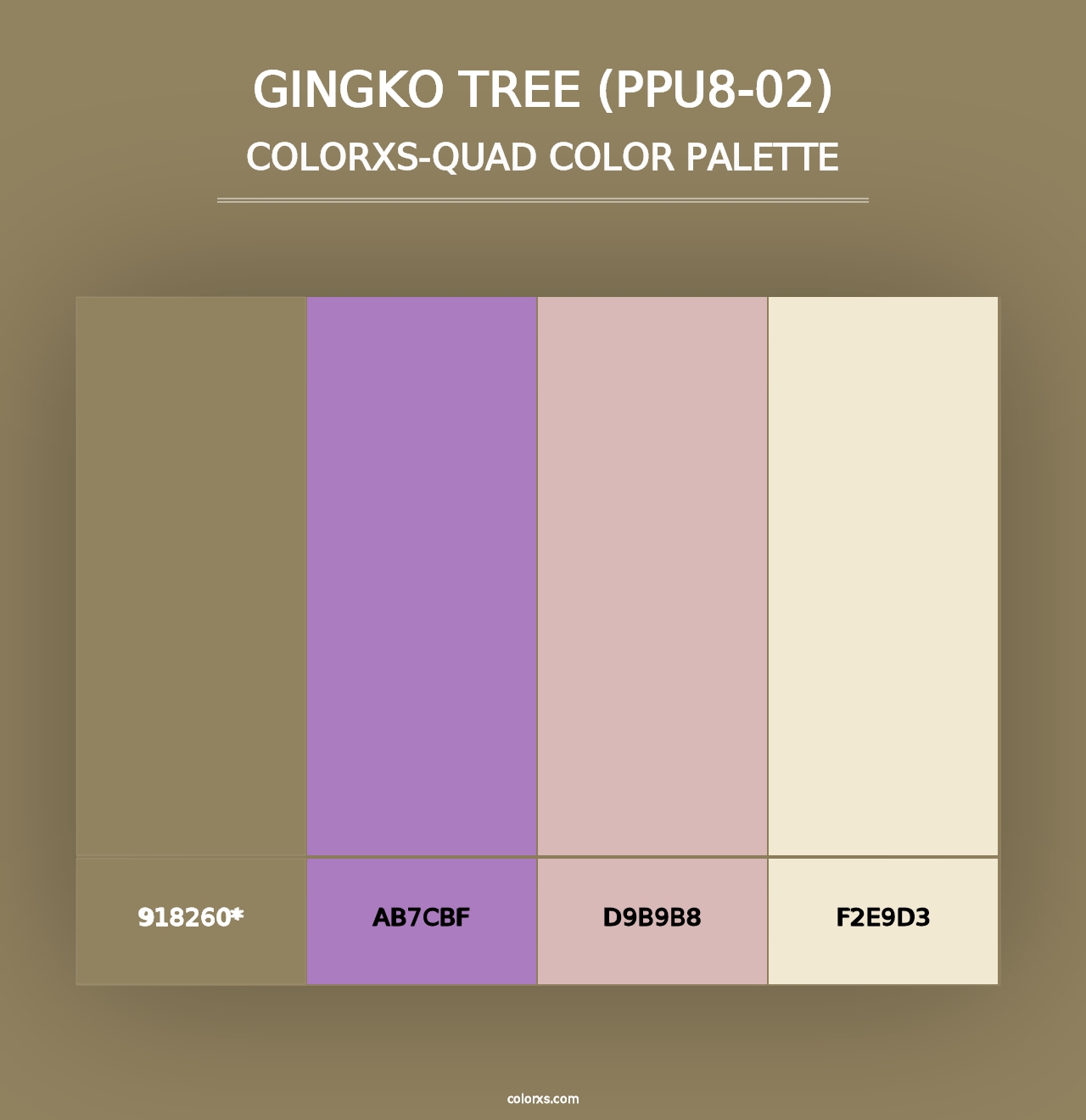 Gingko Tree (PPU8-02) - Colorxs Quad Palette