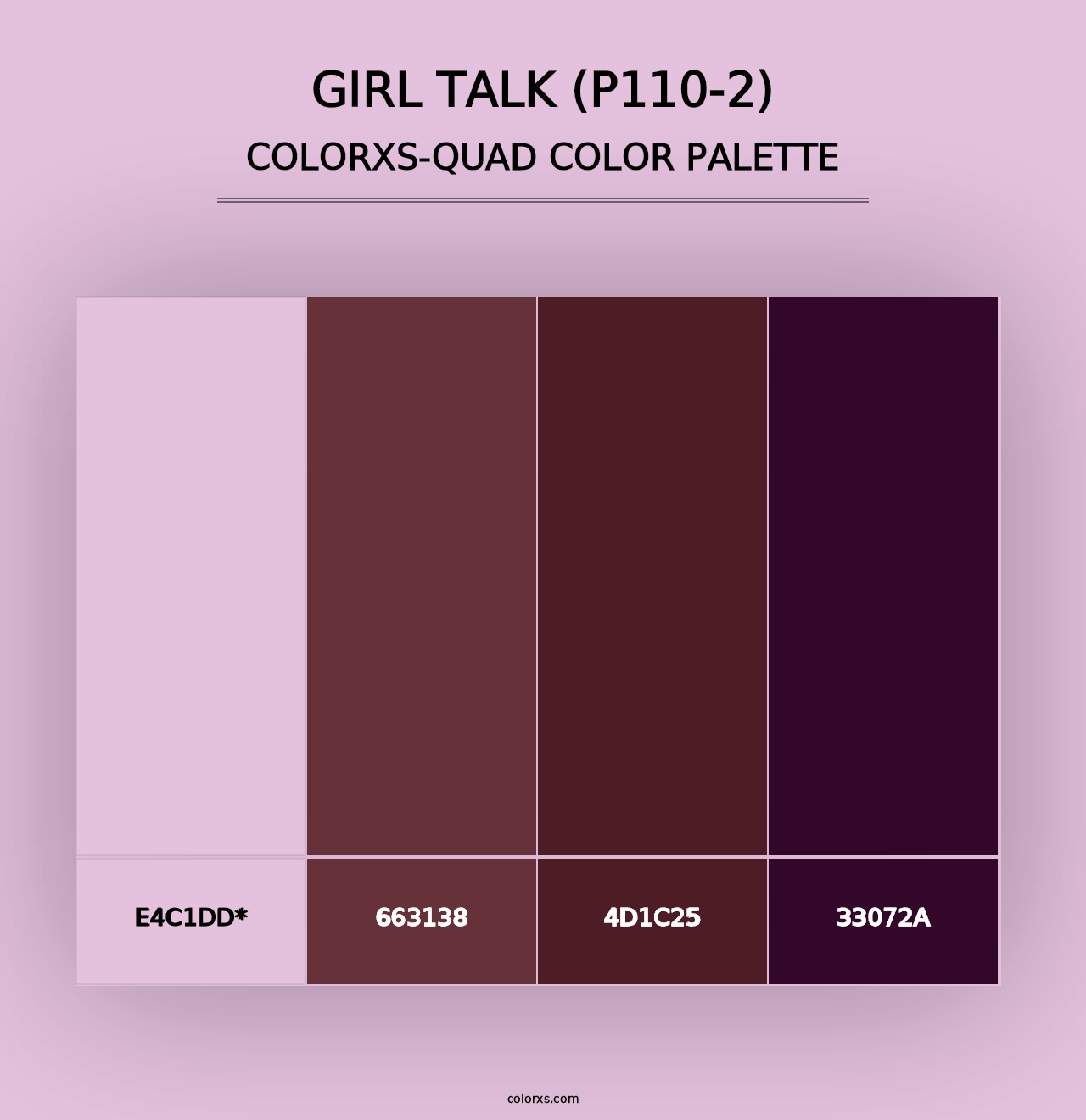 Girl Talk (P110-2) - Colorxs Quad Palette