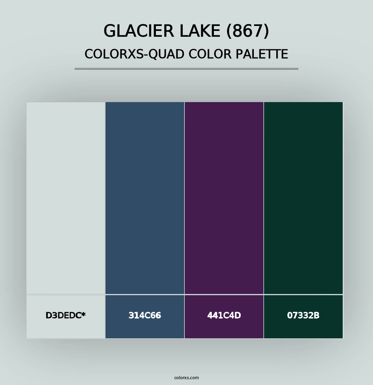 Glacier Lake (867) - Colorxs Quad Palette