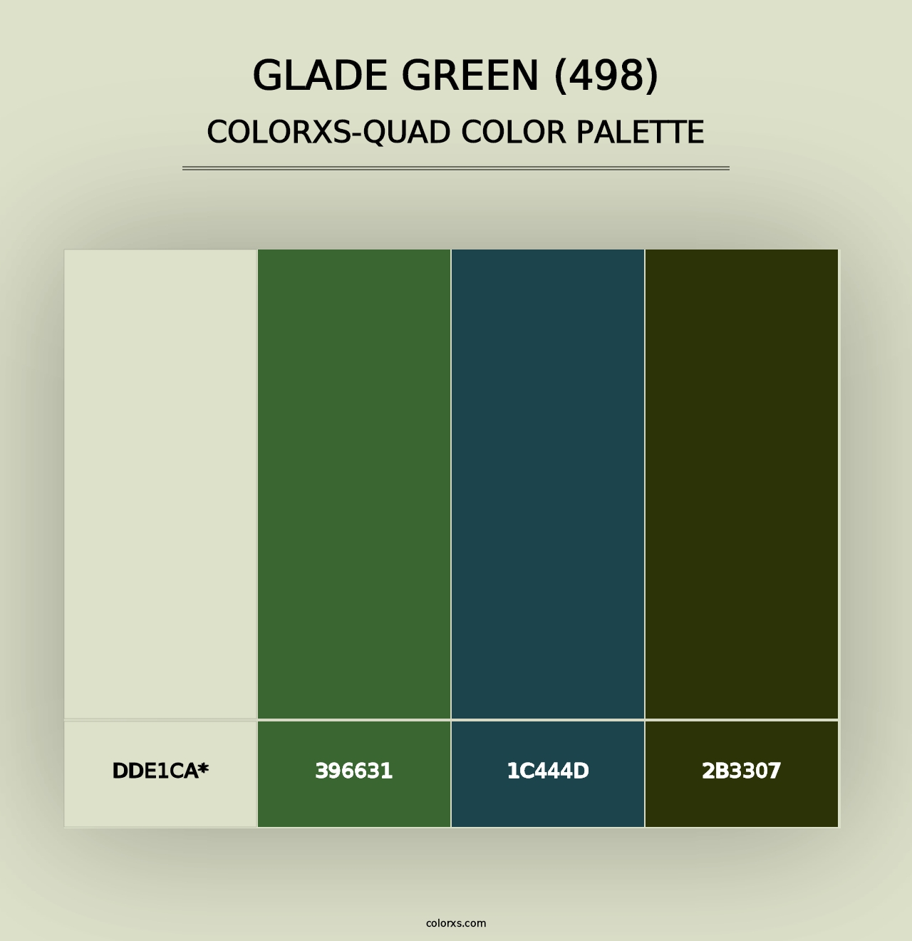 Glade Green (498) - Colorxs Quad Palette