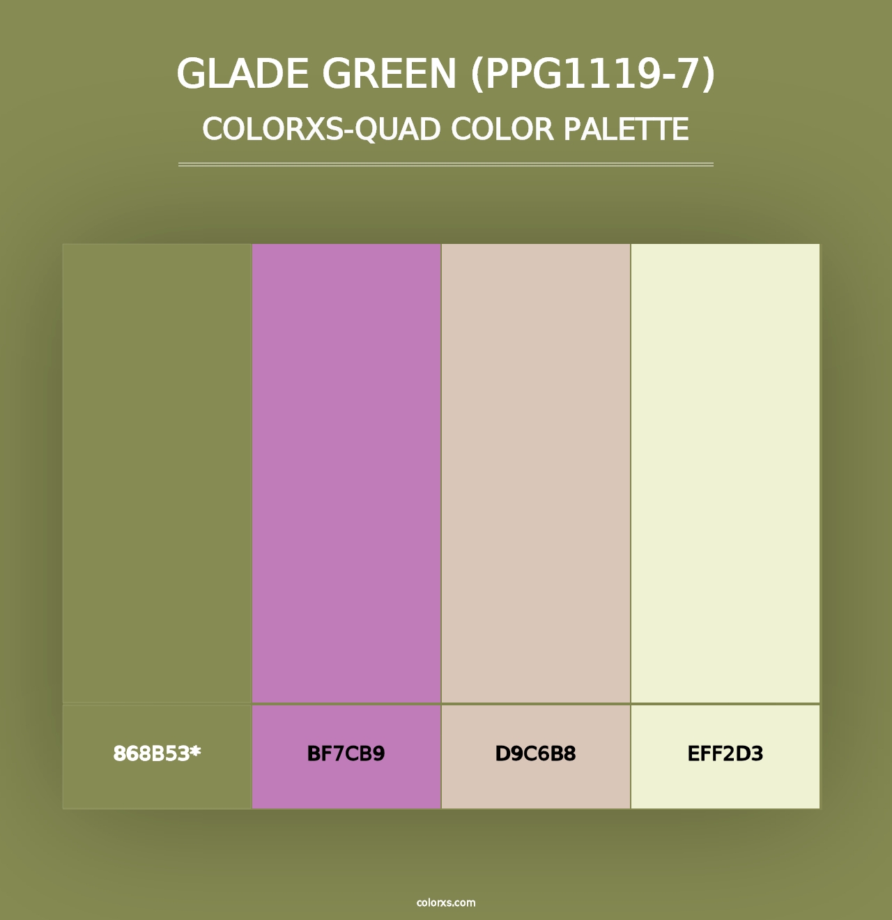 Glade Green (PPG1119-7) - Colorxs Quad Palette