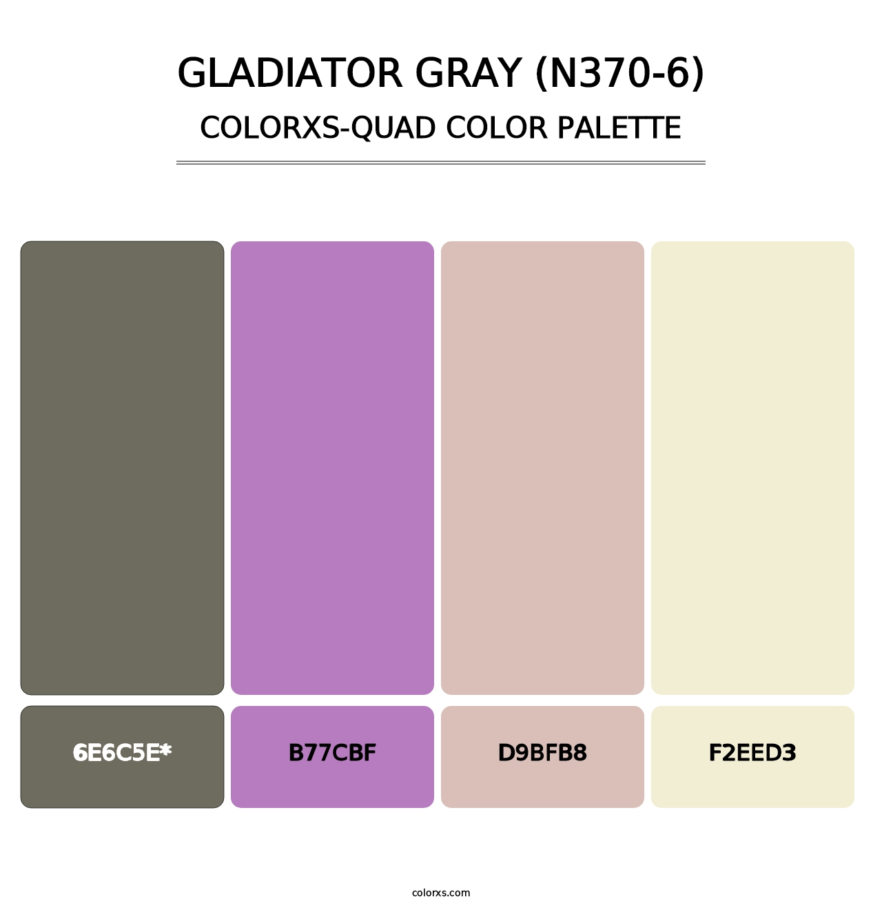 Gladiator Gray (N370-6) - Colorxs Quad Palette