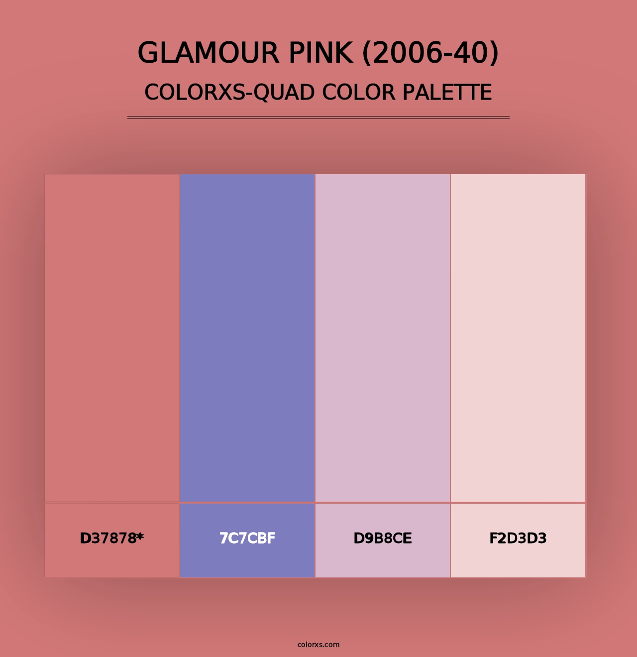 Glamour Pink (2006-40) - Colorxs Quad Palette