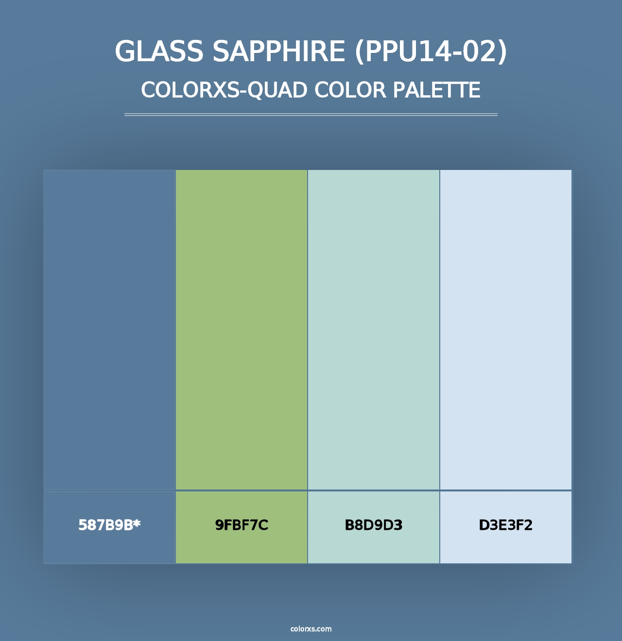 Glass Sapphire (PPU14-02) - Colorxs Quad Palette