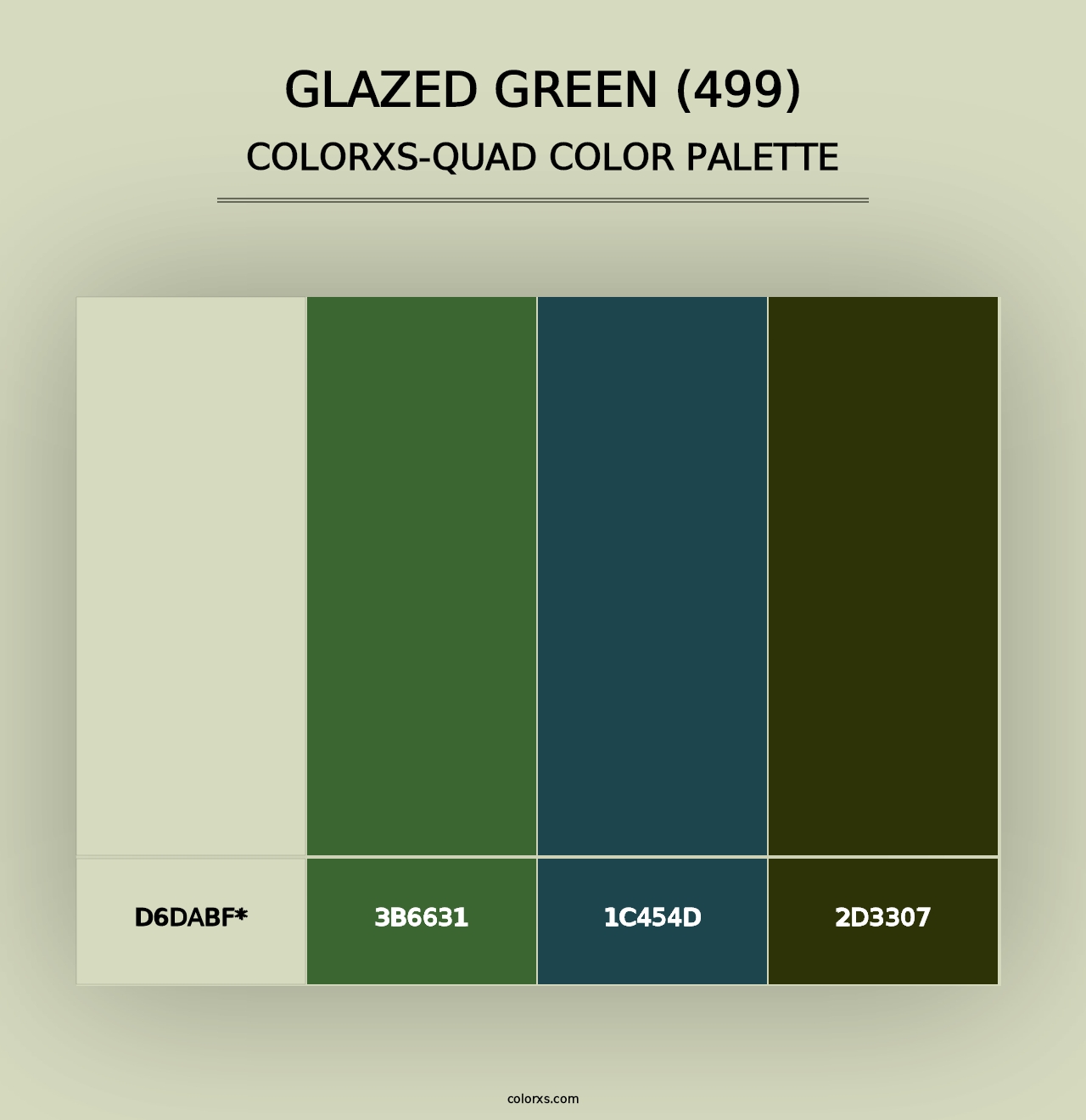 Glazed Green (499) - Colorxs Quad Palette