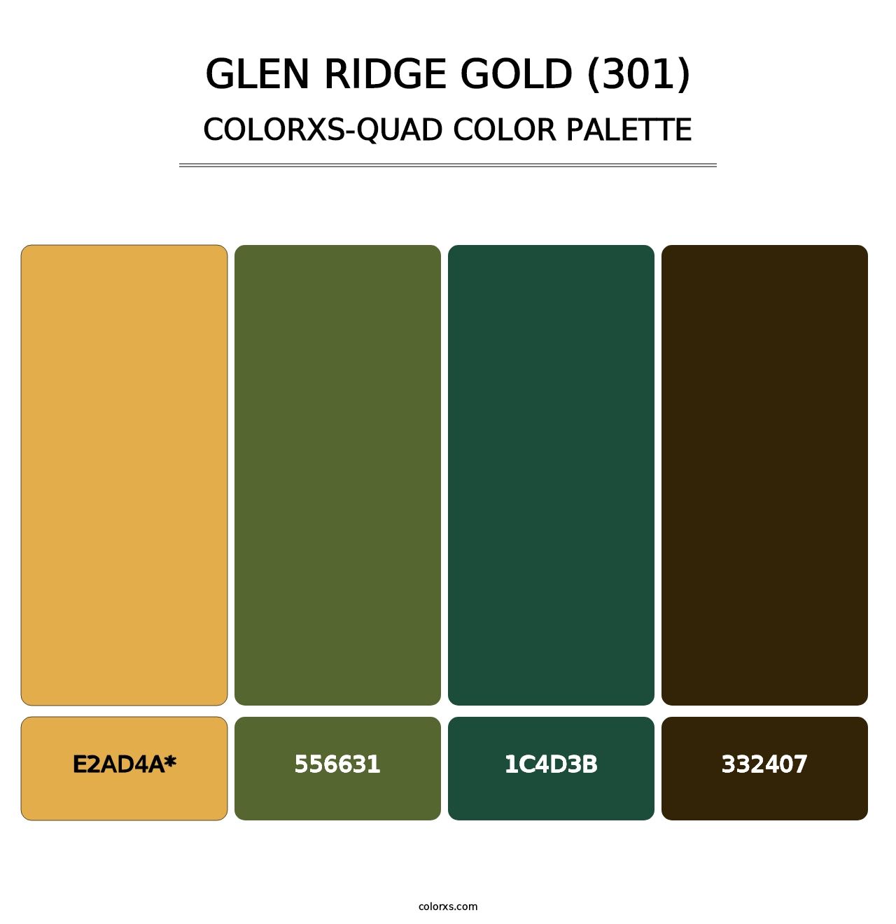 Glen Ridge Gold (301) - Colorxs Quad Palette