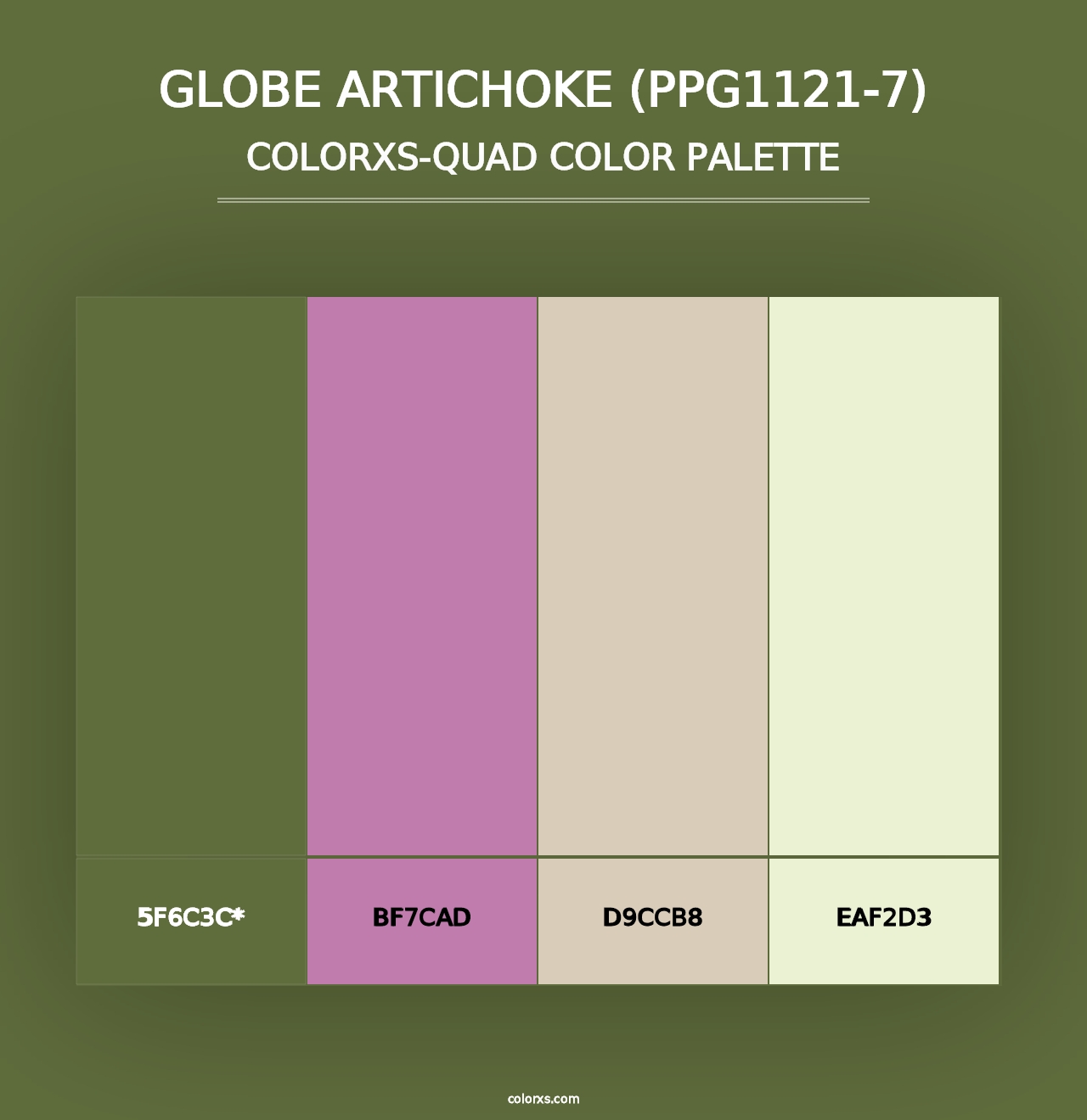 Globe Artichoke (PPG1121-7) - Colorxs Quad Palette