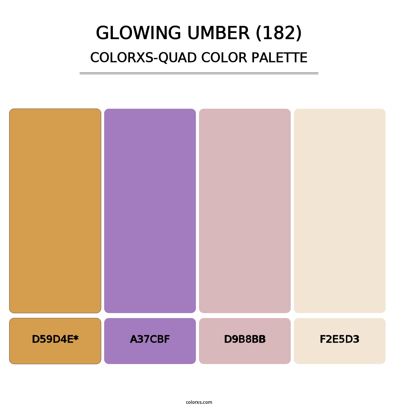 Glowing Umber (182) - Colorxs Quad Palette