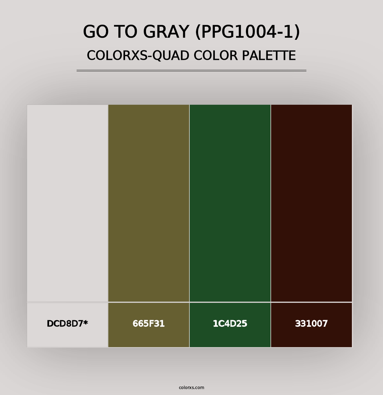 Go To Gray (PPG1004-1) - Colorxs Quad Palette