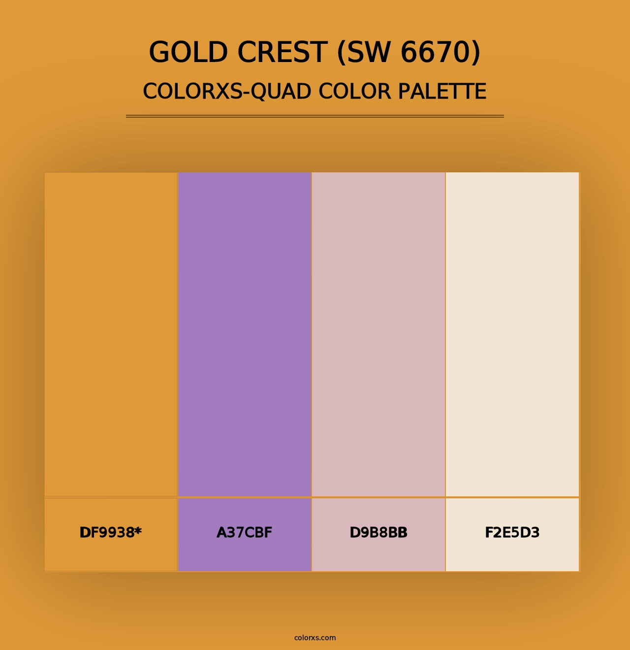 Gold Crest (SW 6670) - Colorxs Quad Palette