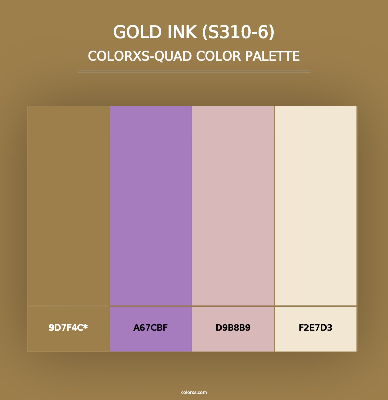 Gold Ink (S310-6) - Colorxs Quad Palette