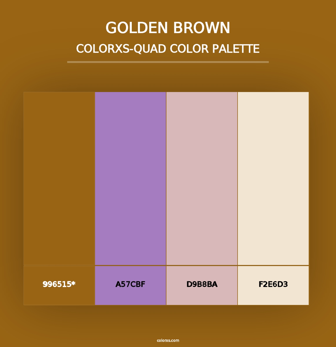 Golden brown - Colorxs Quad Palette