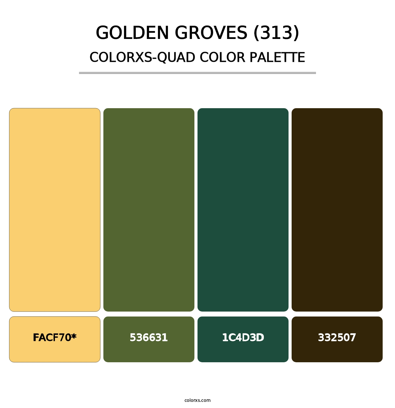 Golden Groves (313) - Colorxs Quad Palette