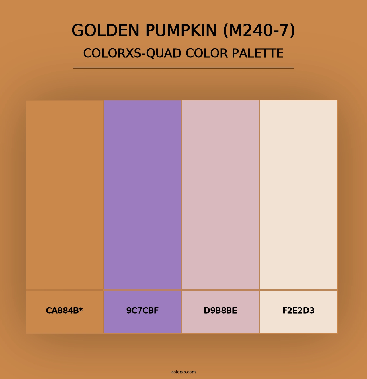 Golden Pumpkin (M240-7) - Colorxs Quad Palette