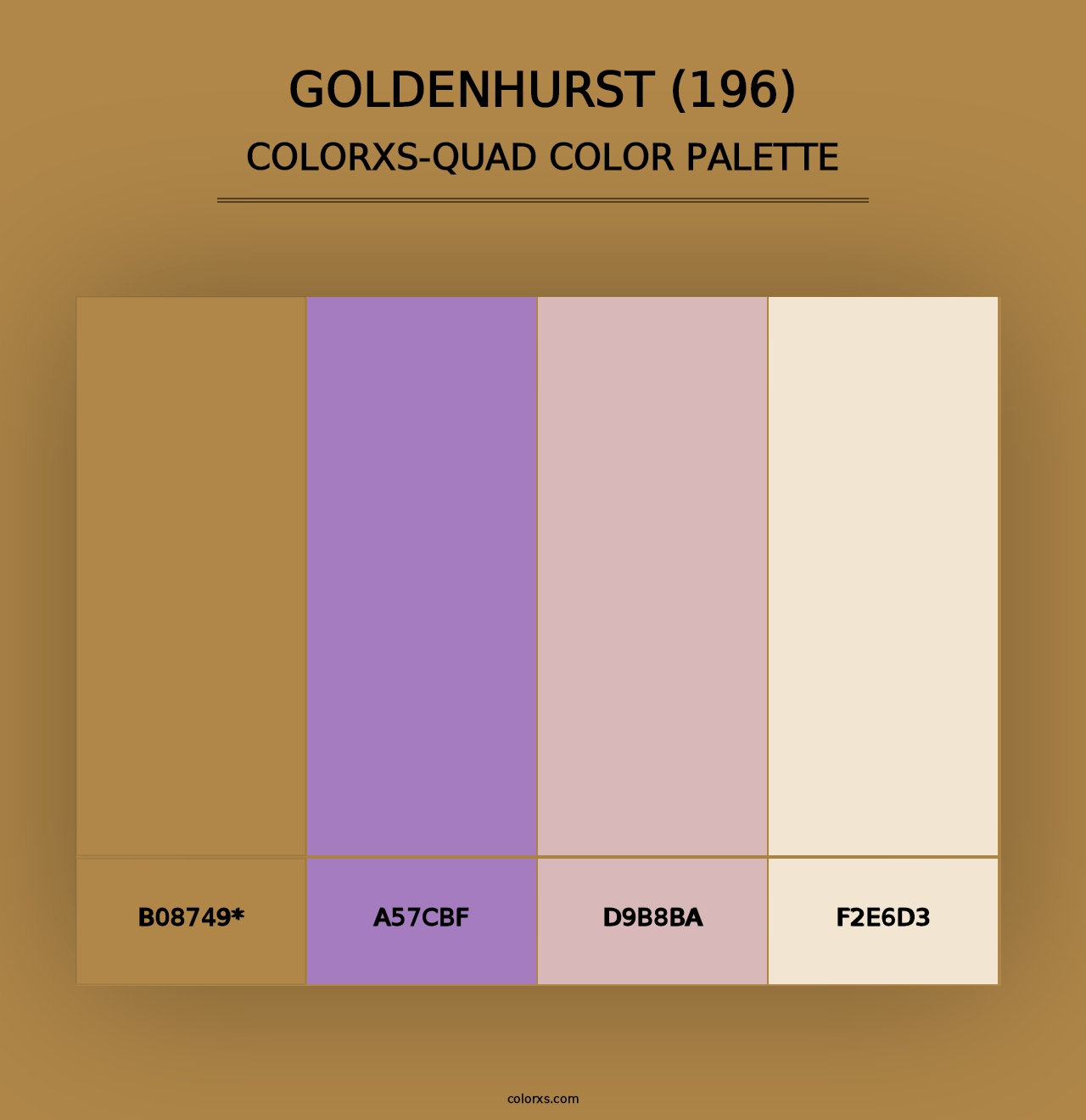 Goldenhurst (196) - Colorxs Quad Palette