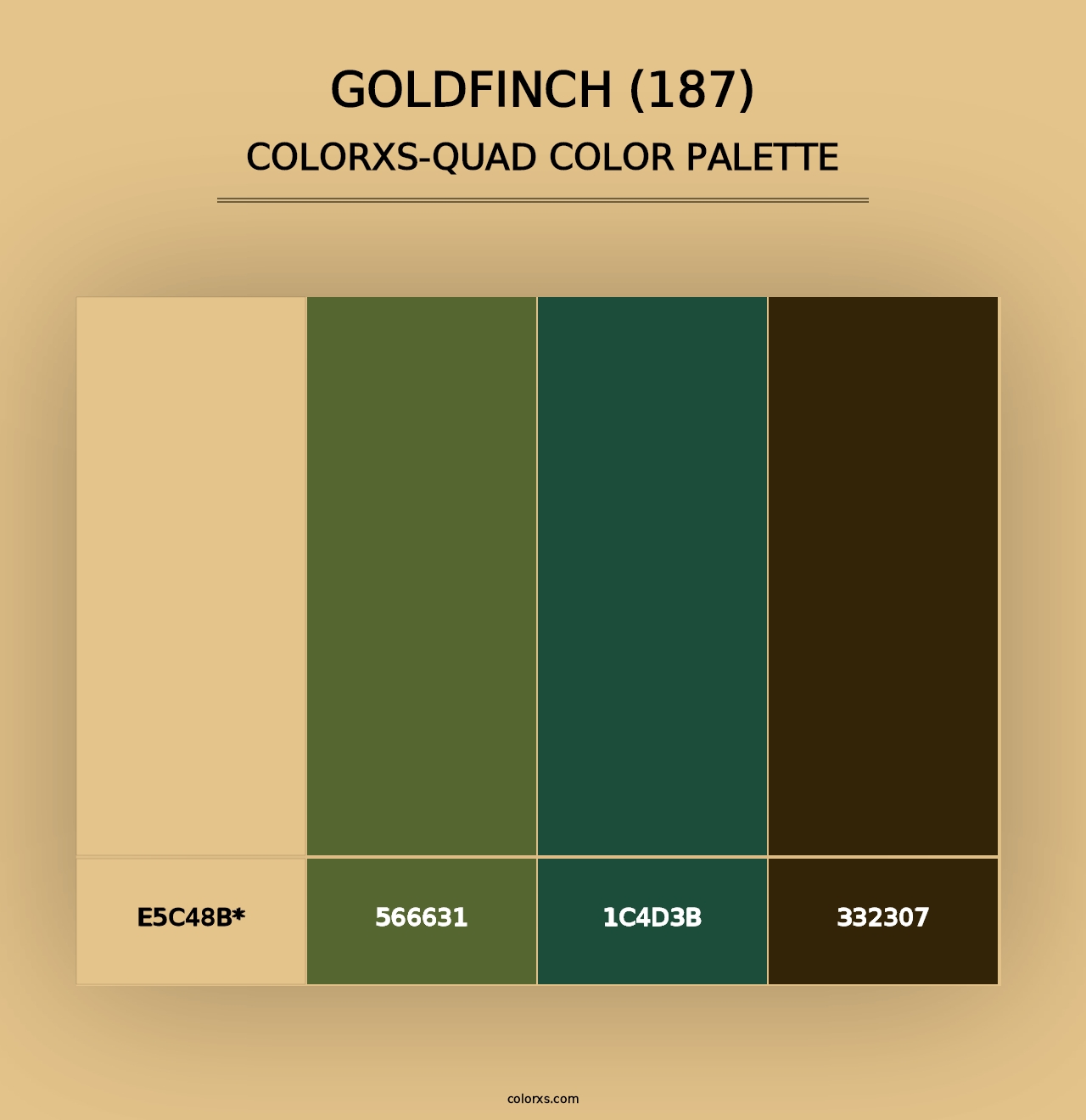 Goldfinch (187) - Colorxs Quad Palette