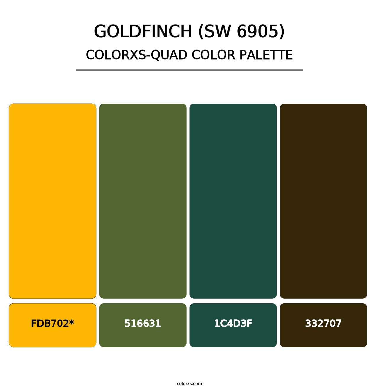 Goldfinch (SW 6905) - Colorxs Quad Palette