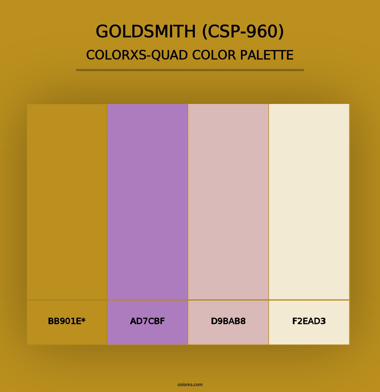 Goldsmith (CSP-960) - Colorxs Quad Palette