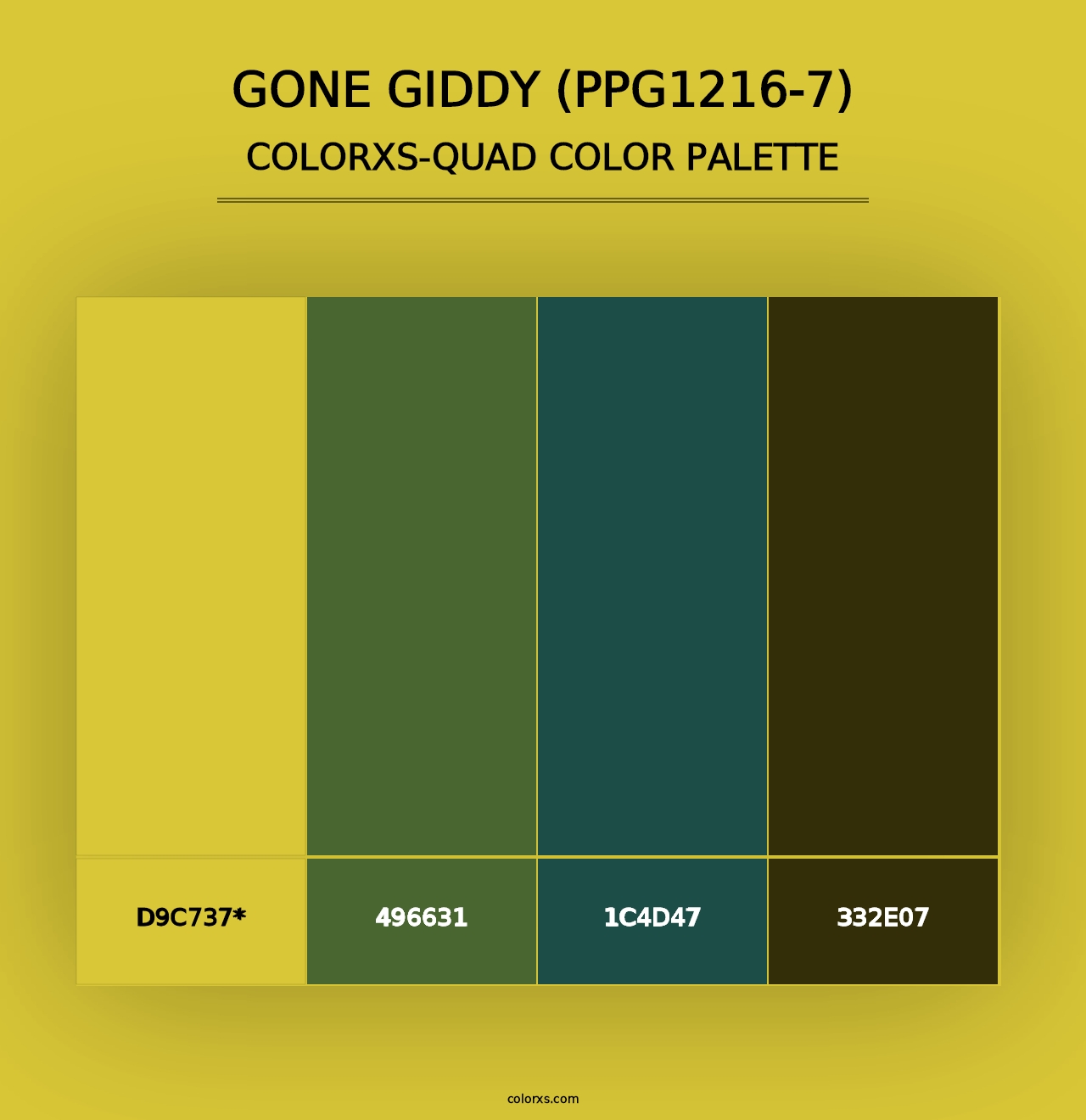 Gone Giddy (PPG1216-7) - Colorxs Quad Palette