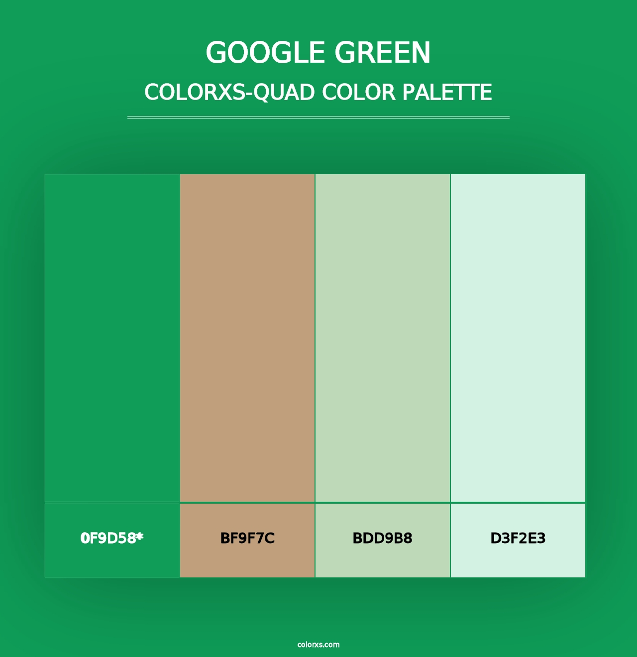 Google Green - Colorxs Quad Palette