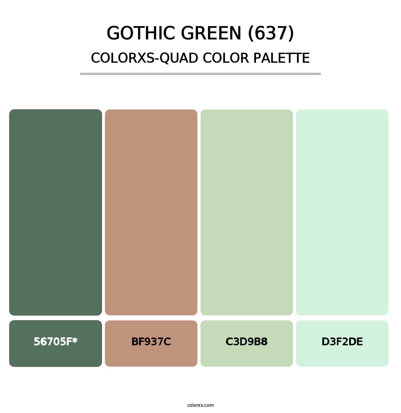 Gothic Green (637) - Colorxs Quad Palette