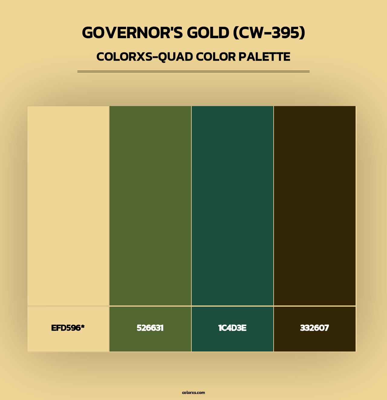 Governor's Gold (CW-395) - Colorxs Quad Palette