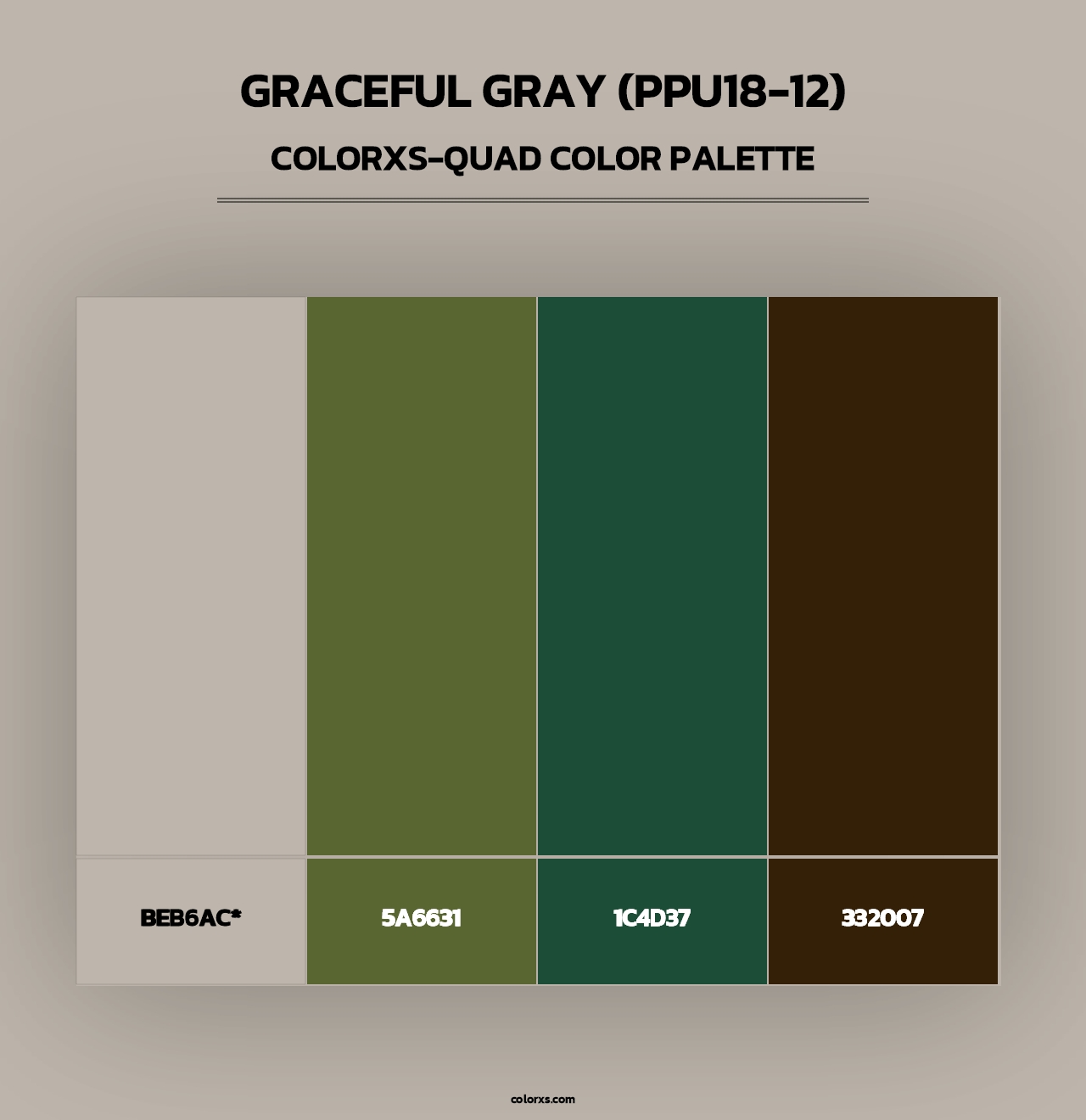 Graceful Gray (PPU18-12) - Colorxs Quad Palette