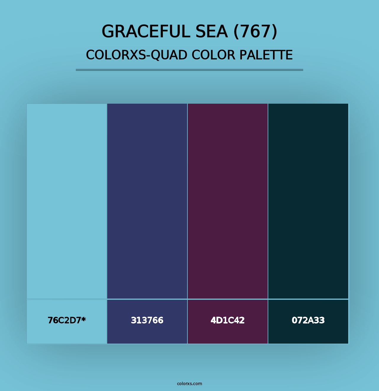 Graceful Sea (767) - Colorxs Quad Palette