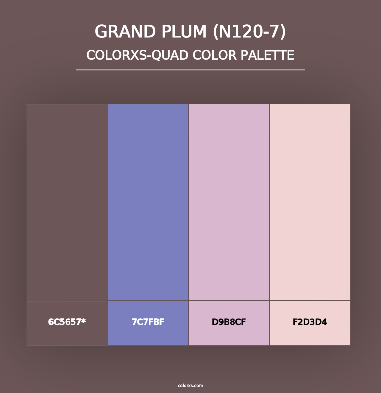 Grand Plum (N120-7) - Colorxs Quad Palette