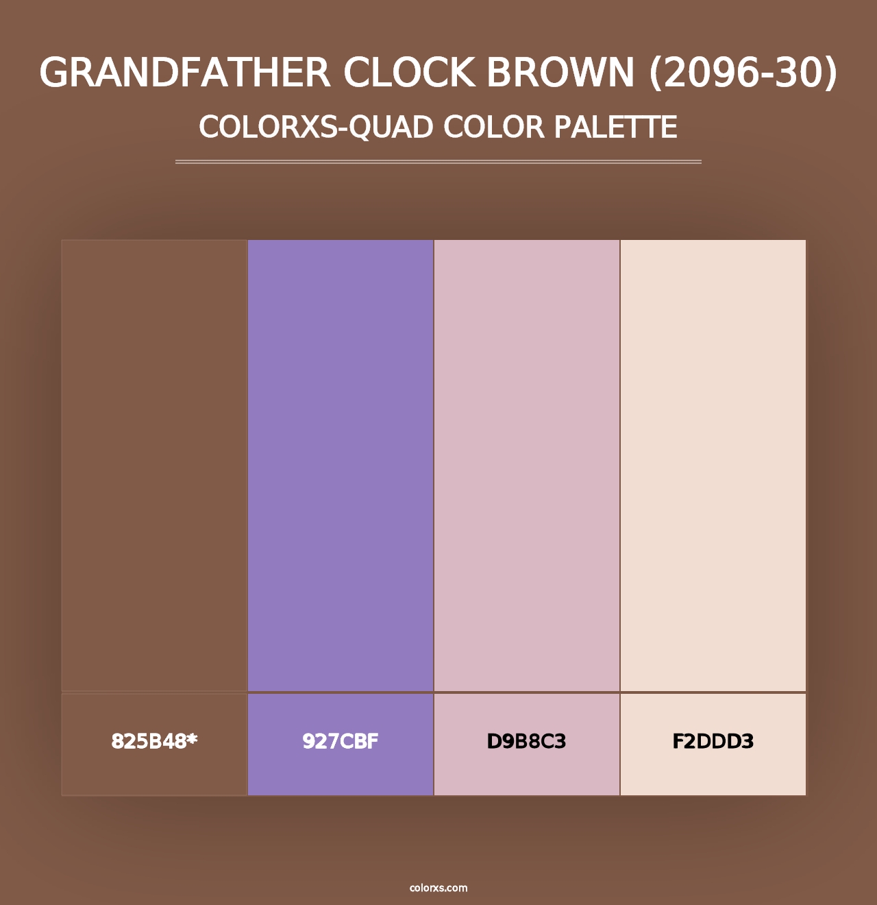 Grandfather Clock Brown (2096-30) - Colorxs Quad Palette