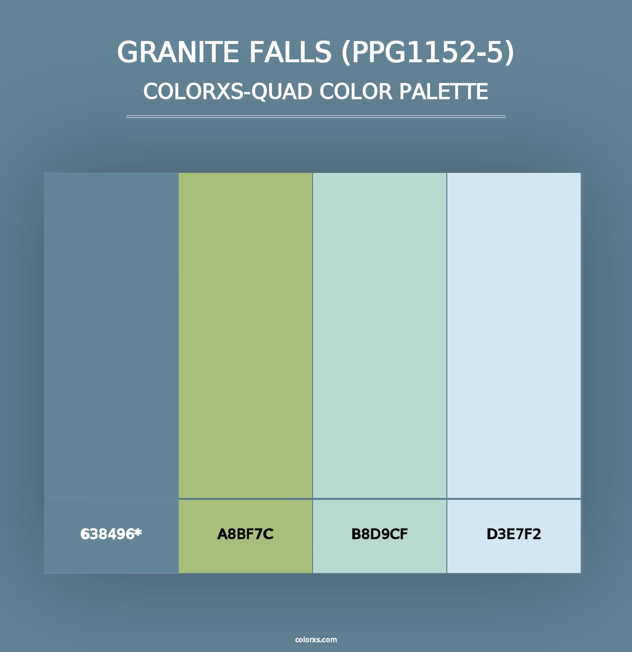 Granite Falls (PPG1152-5) - Colorxs Quad Palette