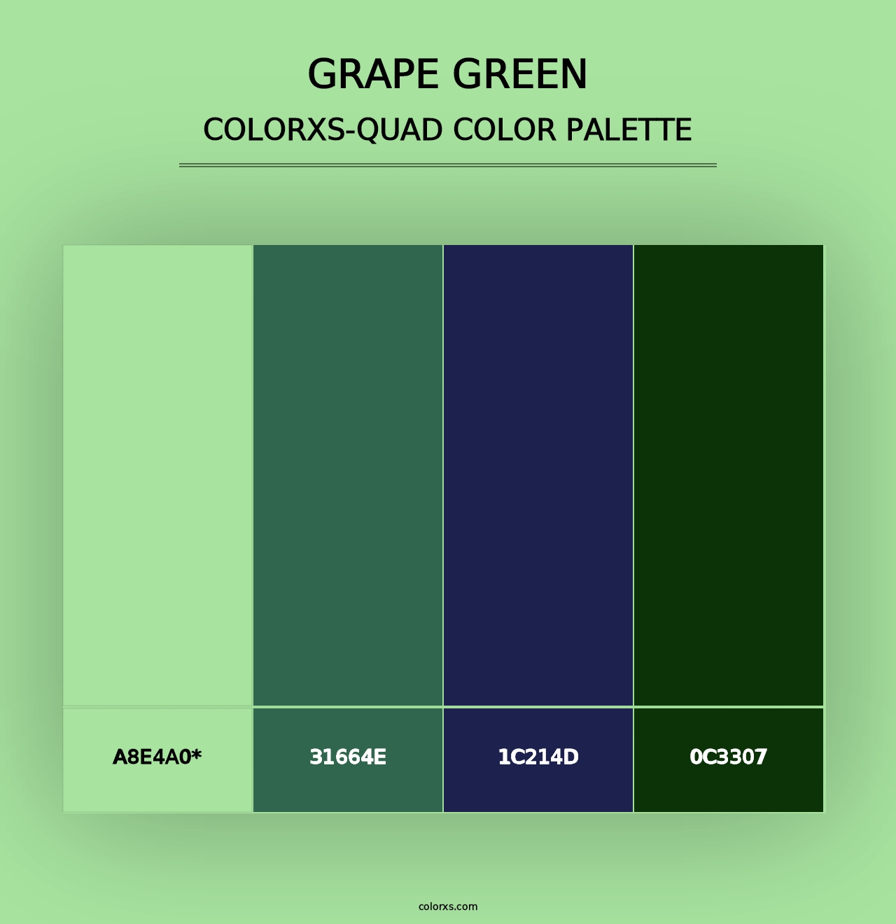 Grape Green - Colorxs Quad Palette