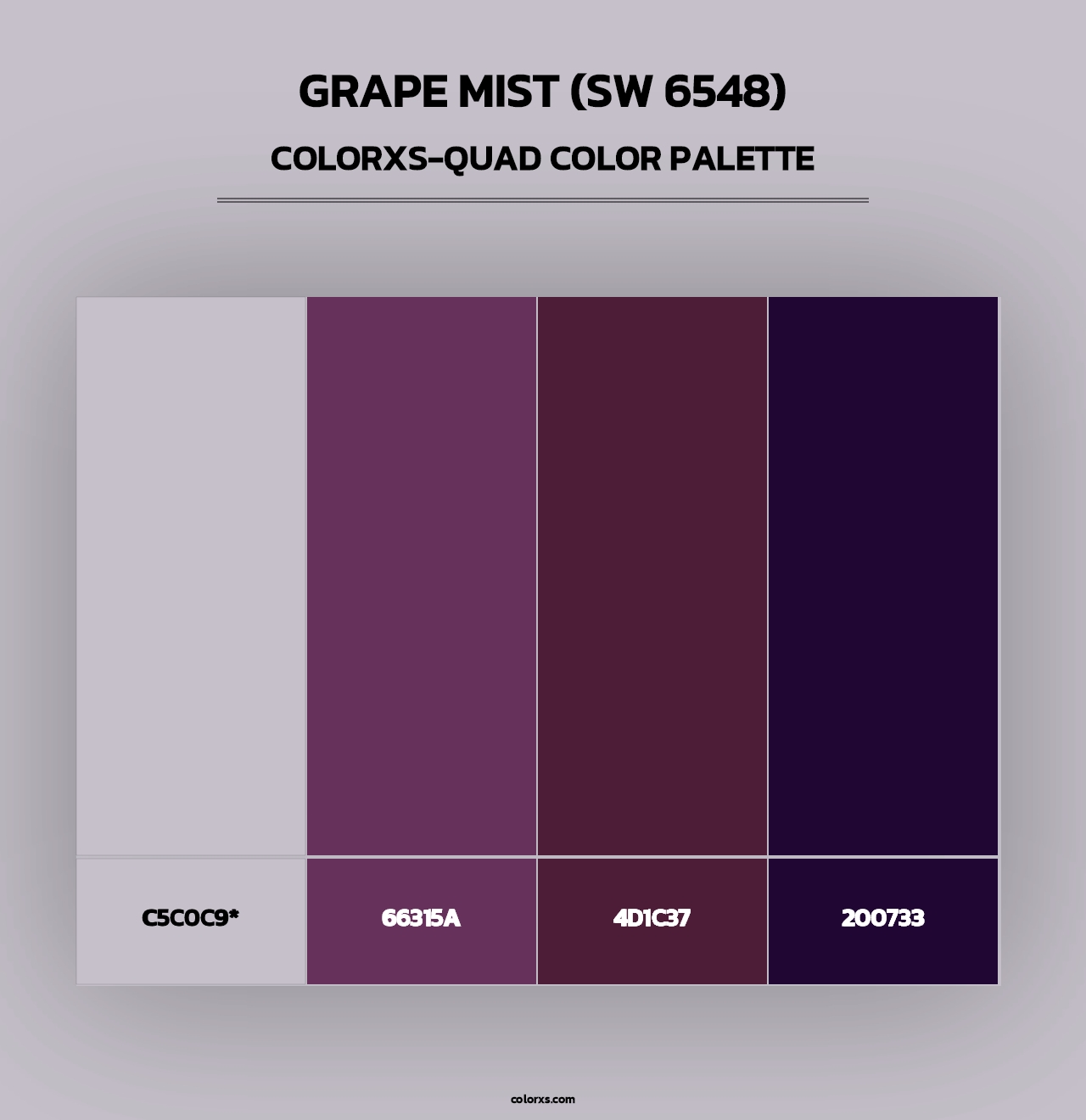 Grape Mist (SW 6548) - Colorxs Quad Palette