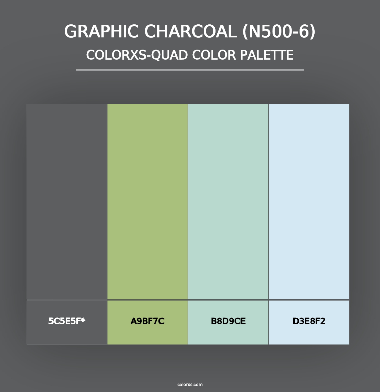 Graphic Charcoal (N500-6) - Colorxs Quad Palette