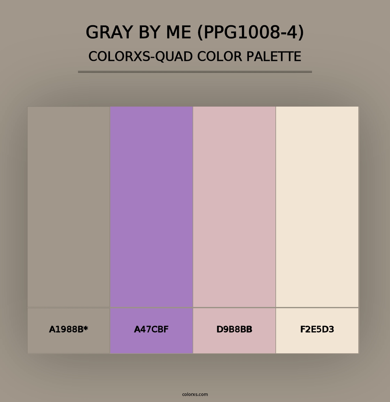 Gray By Me (PPG1008-4) - Colorxs Quad Palette