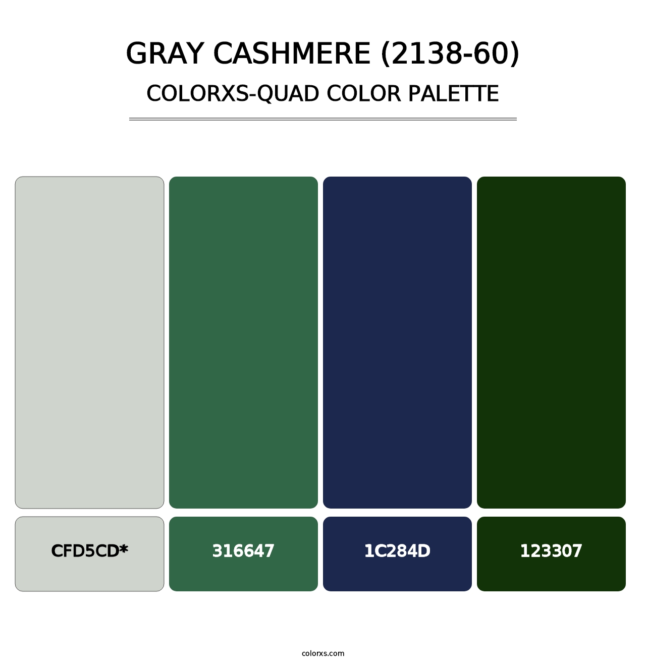 Gray Cashmere (2138-60) - Colorxs Quad Palette