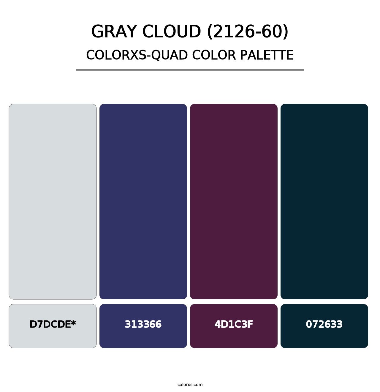 Gray Cloud (2126-60) - Colorxs Quad Palette